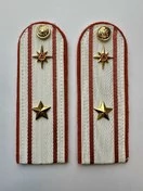 Погоны МЧС белые на рубашку Майор Картон