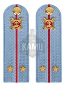 Погоны Полиция на рубашку голубые ПЛАСТИК Звание Лейтенант