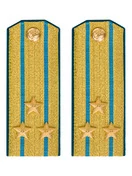 Погоны ВДВ, ВКС, ВВС парадные золотые с фурнитурой на Китель звание Полковник Картон