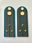 Погоны ФССП с фурнитурой серые звание Старший Лейтенант картон 14х4,5см с Голубым кантом