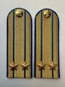 Погоны Юстиции золотые на китель Картон звание Подполковник