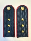 Погоны Полиции на Китель синие КАРТОН Звание Ст. Прапорщик Пришивные 15см