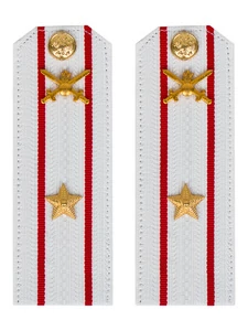 Погоны МО Сухопутные войска белые звание Майор Картон