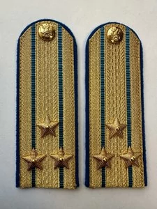 Погоны Юстиции золотые на китель Картон звание Полковник 13см