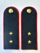 Погоны Полиции на Китель синие КАРТОН Звание Прапорщик Пришивные 15см