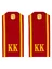 Погоны кадетские КК, сукно (13 см) с фурнитурой цвет красный