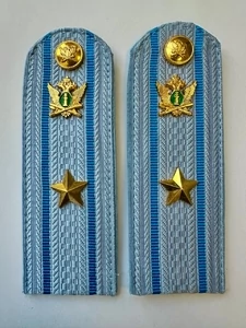 Погоны ФССП с фурнитурой звание Майор картон 12см цвет голубой