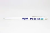Ручка шариковая с символикой ВДВ России цвет белый (синяя паста)