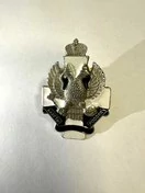 Знак нагрудный Кадеты России тип 3 серебристый с черной лентой