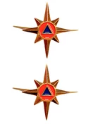 Эмблема знак петличная (петлица) МЧС 2 шт.