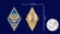 Знак за окончание Серпуховского военного института ракетных войск цвет синий
