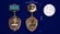 Знак "Отличник погранслужбы" 1 степени №224(651) цвет голубой