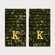 Фальш погоны камуфлированные цифра зеленая желтая нить "К" 8х5 см на летнюю форму