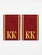 Фальш погоны КК кадетский корпус красные вышитые 8,5х6,5 см