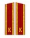Погоны курсантские красные К 17 см картон Скос