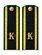 Погоны ПС ФСБ курсантские К зеленый кант 14 см картон металлические буквы К в комплекте