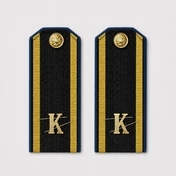 Погоны ФСБ курсантские К темно-синие 14 см картон металлические буквы К в комплекте