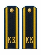 Погоны ФСБ, ФСО кадетские темно-синие КК 14 см картон в сборе с фурнитурой