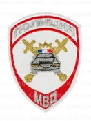 Шеврон полиция МВД машина цвет белый пришивной
