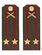 Погоны МО РВиА зеленые звание Подполковник ПЛАСТИК