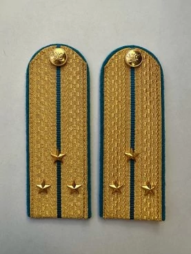 Погоны ФССП парадные золотые с фурнитурой звание Старший Лейтенант Картон 12 см