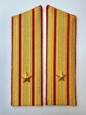 Погоны Общевойсковые парадные Майор Скос картон цвет золотой