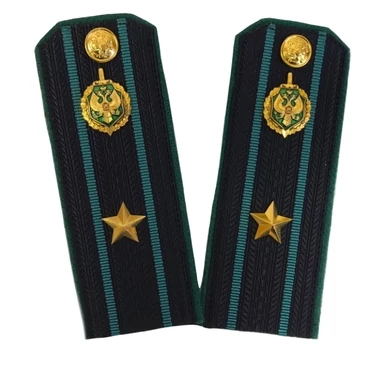 Погоны Пограничной службы ПС ФСБ в сборе ПЛАСТИК на куртку звание Майор 13.5 см