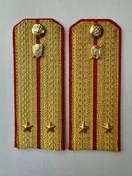 Погоны Следственного комитета парадные Лейтенант картон цвет золотой